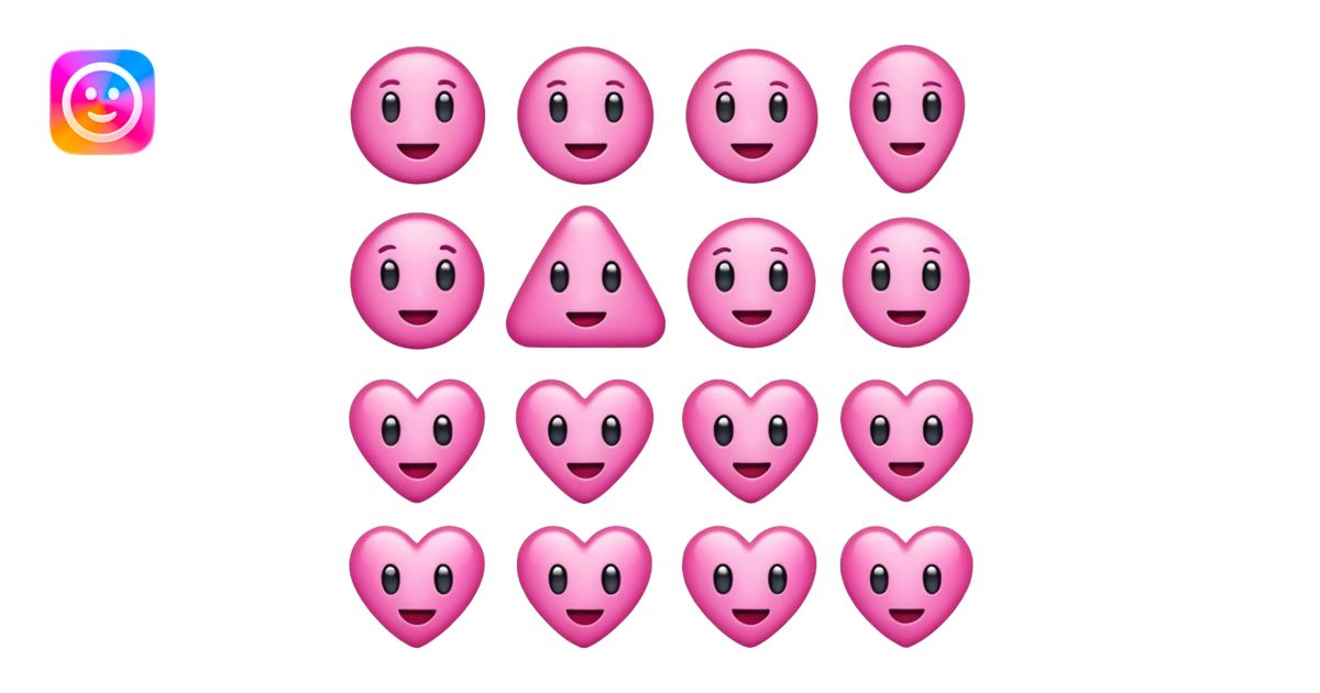 Pink emojis emoji | AI Emoji Generator