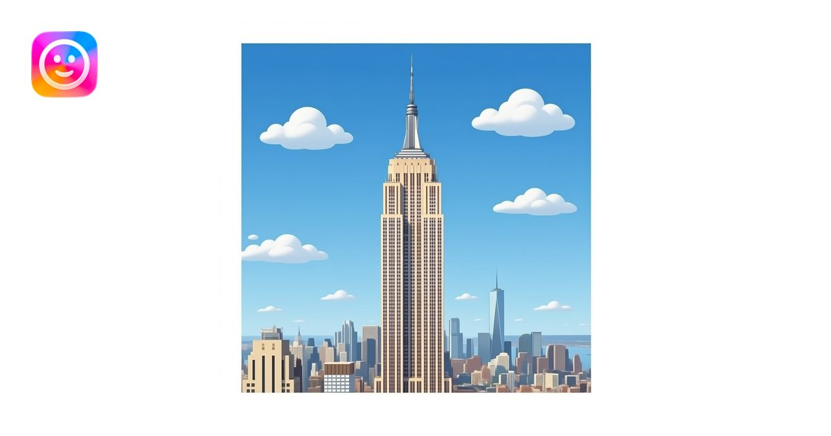 ultra realistic detailed new york empire state building emoji | AI ...