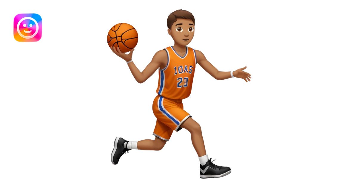 basketball player making a basket emoji | AI Emoji Generator