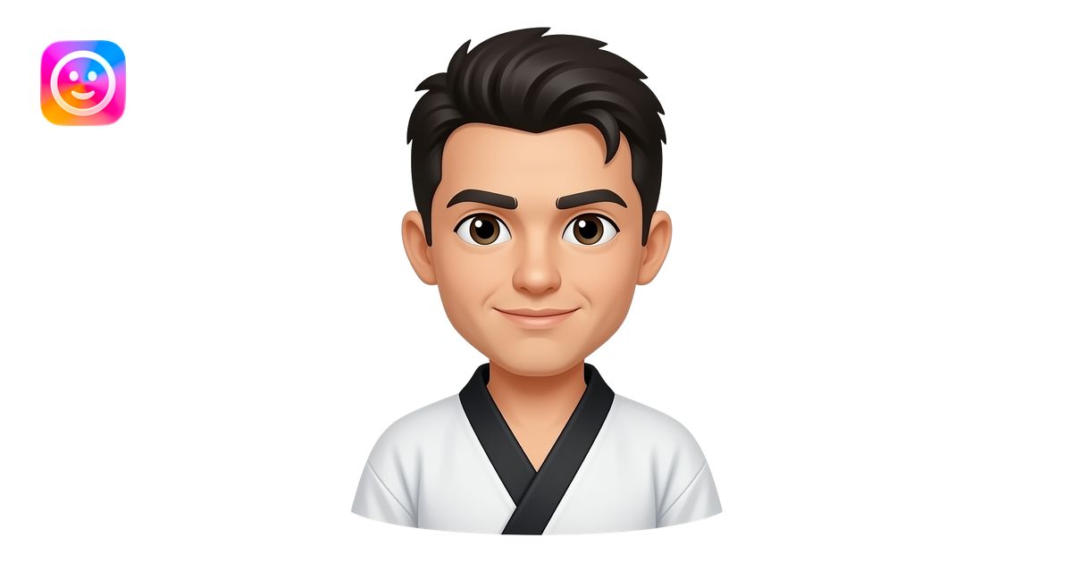 black karate apprentice emoji | AI Emoji Generator
