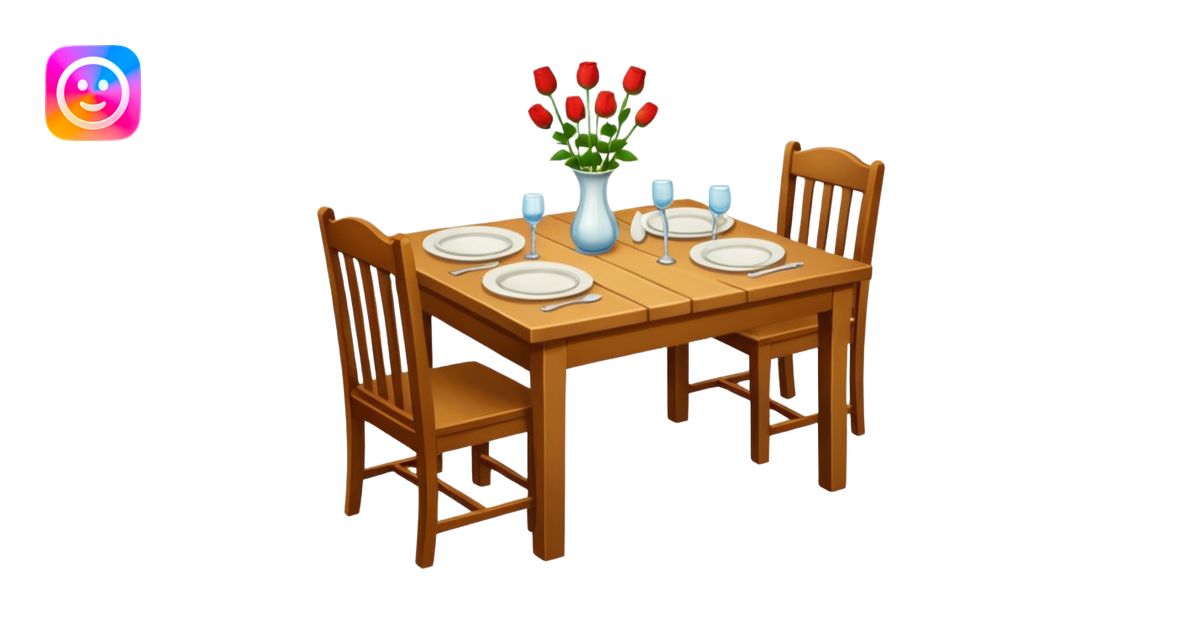 Dinner table emoji | AI Emoji Generator