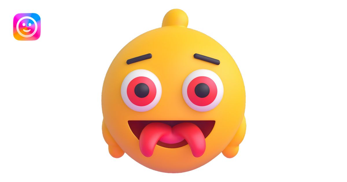 annoyed face with rolling eyes and a shocked mouth, 3D emoji style ...