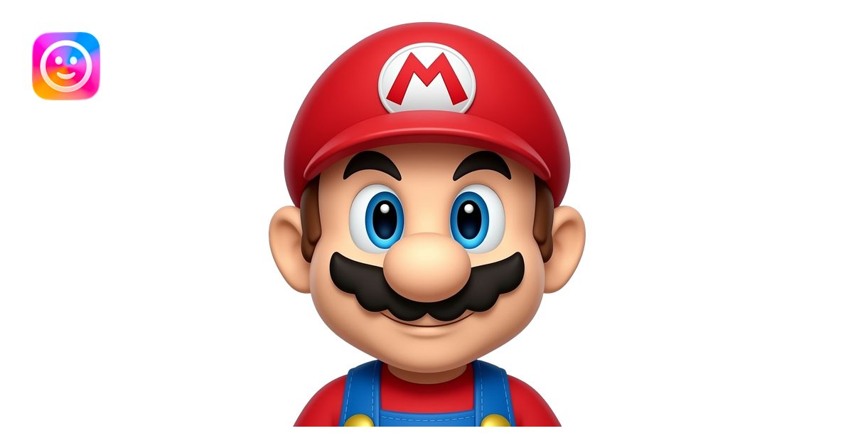 super mario bros face emoji | AI Emoji Generator