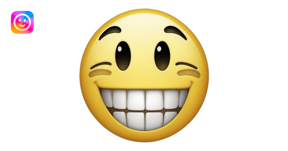 Smiley tear grin emoji | AI Emoji Generator