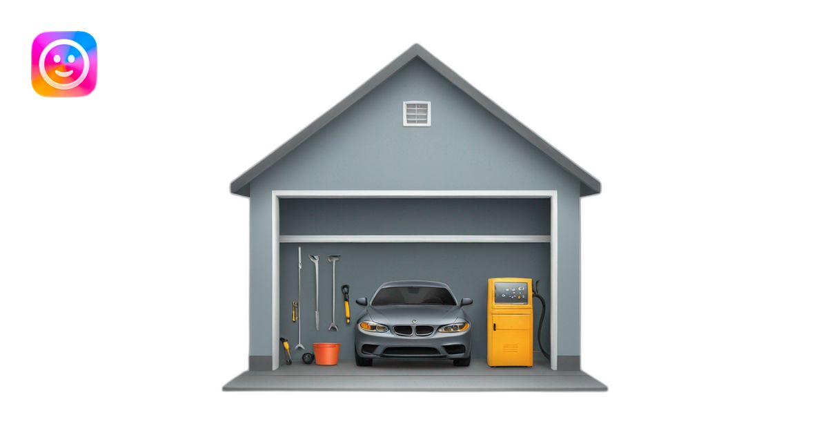garage in the future minimalism emoji | AI Emoji Generator