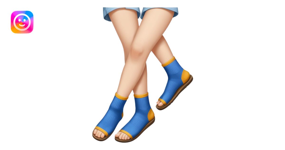socks on with sandals on emoji | AI Emoji Generator