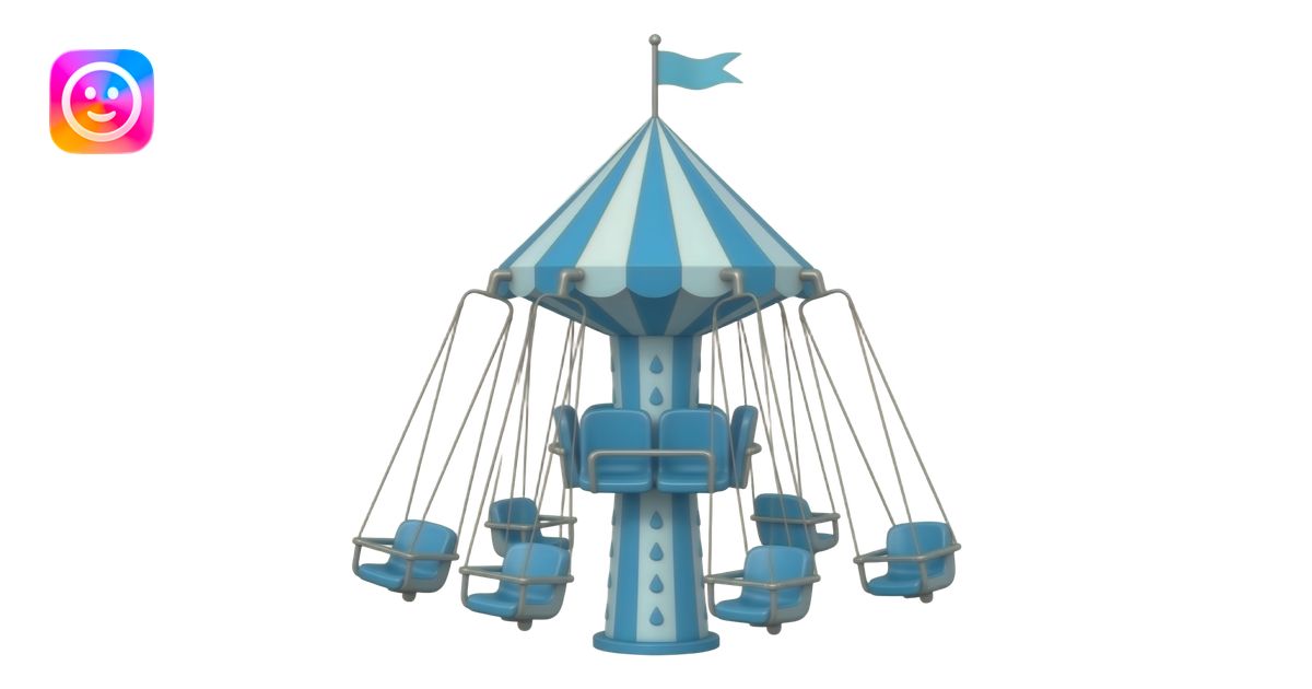 blue colored vertical drop tower carnival ride, empty single row of ...
