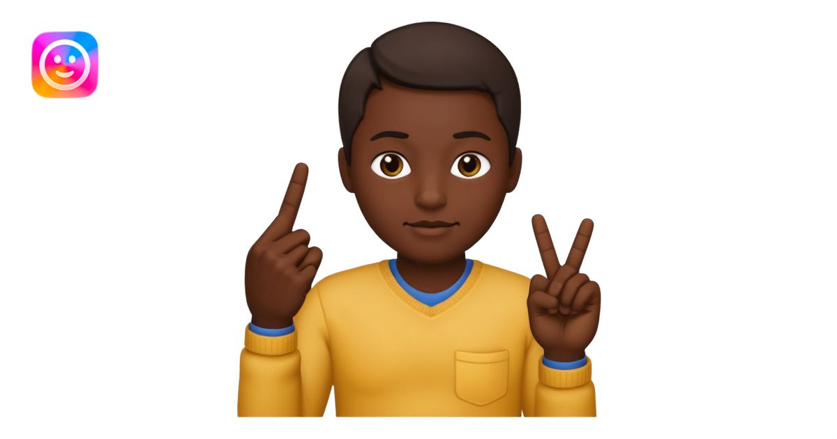 Make a dark emoji by using 👦🏿🫃🏿🖕🏿 emoji | AI Emoji Generator