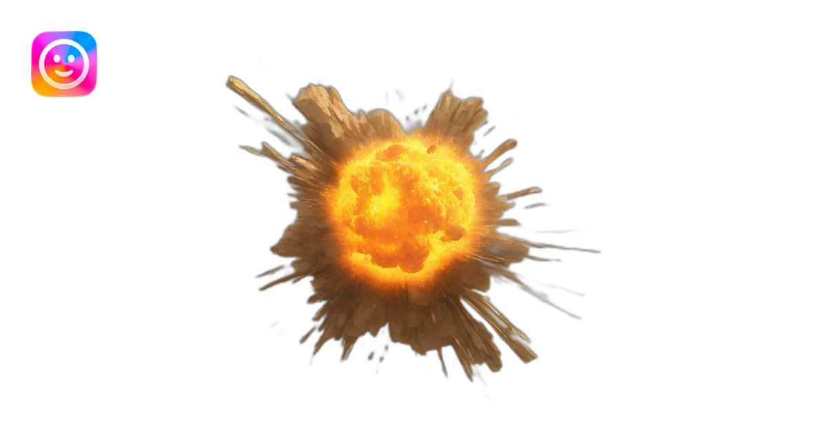 conflict map symbol, explosion emoji | AI Emoji Generator