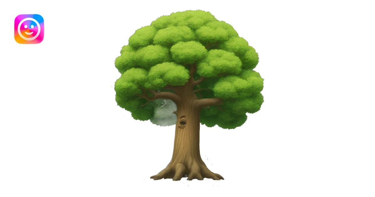 studio ghibli oak tree emoji | AI Emoji Generator