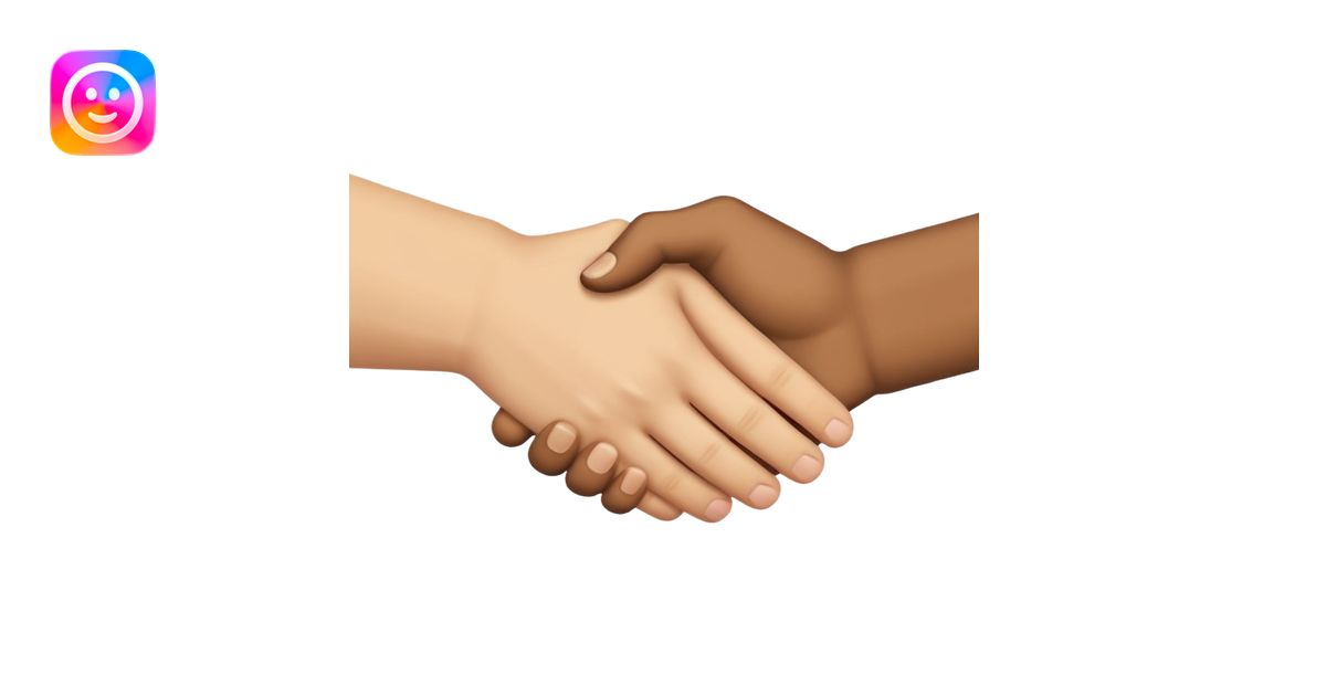 hand shake different color skin emoji | AI Emoji Generator