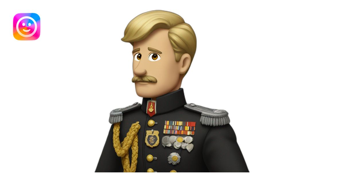 Calvin dressed as a 20th century German dictator emoji | AI Emoji Generator