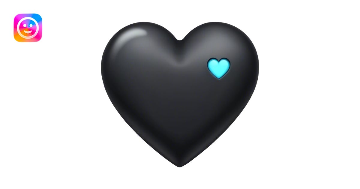 Black heart emoji | AI Emoji Generator