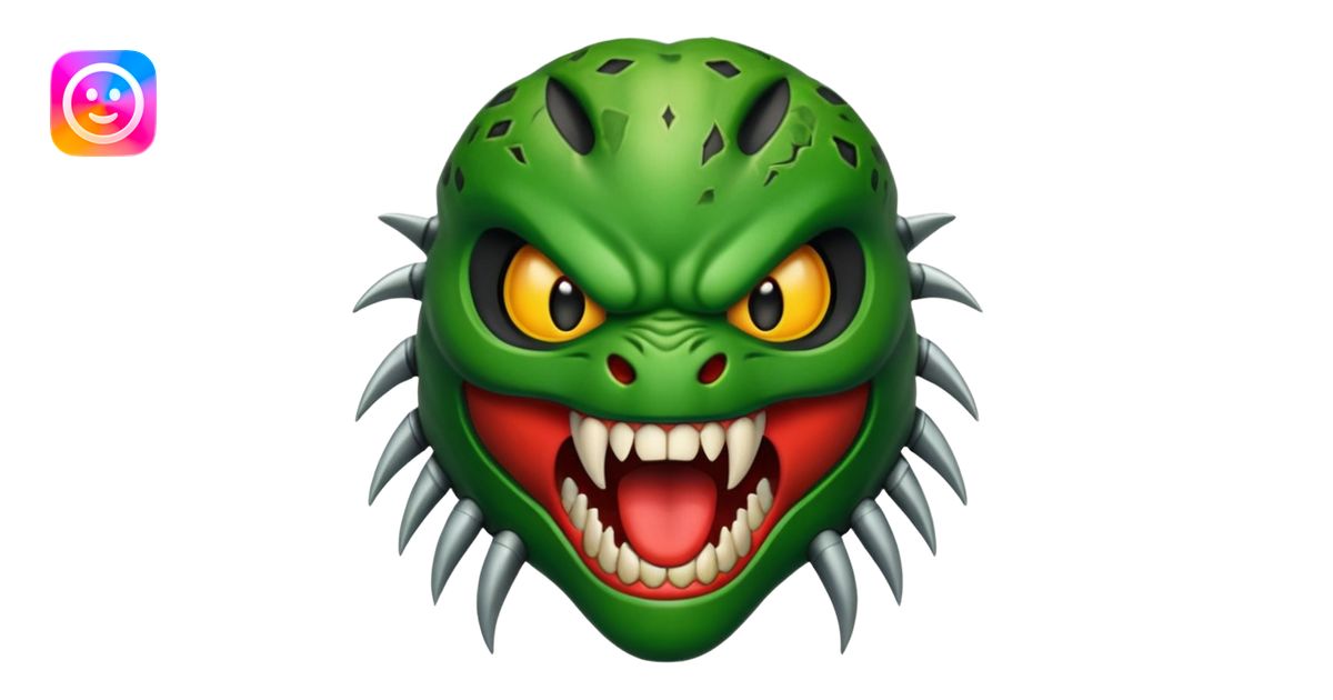 Emoji with the predator mouth emoji | AI Emoji Generator