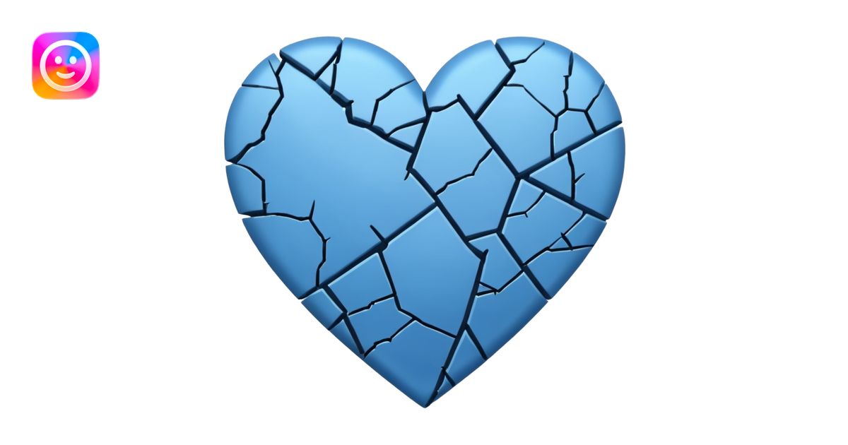 Emoji de corazón azul roto emoji | AI Emoji Generator