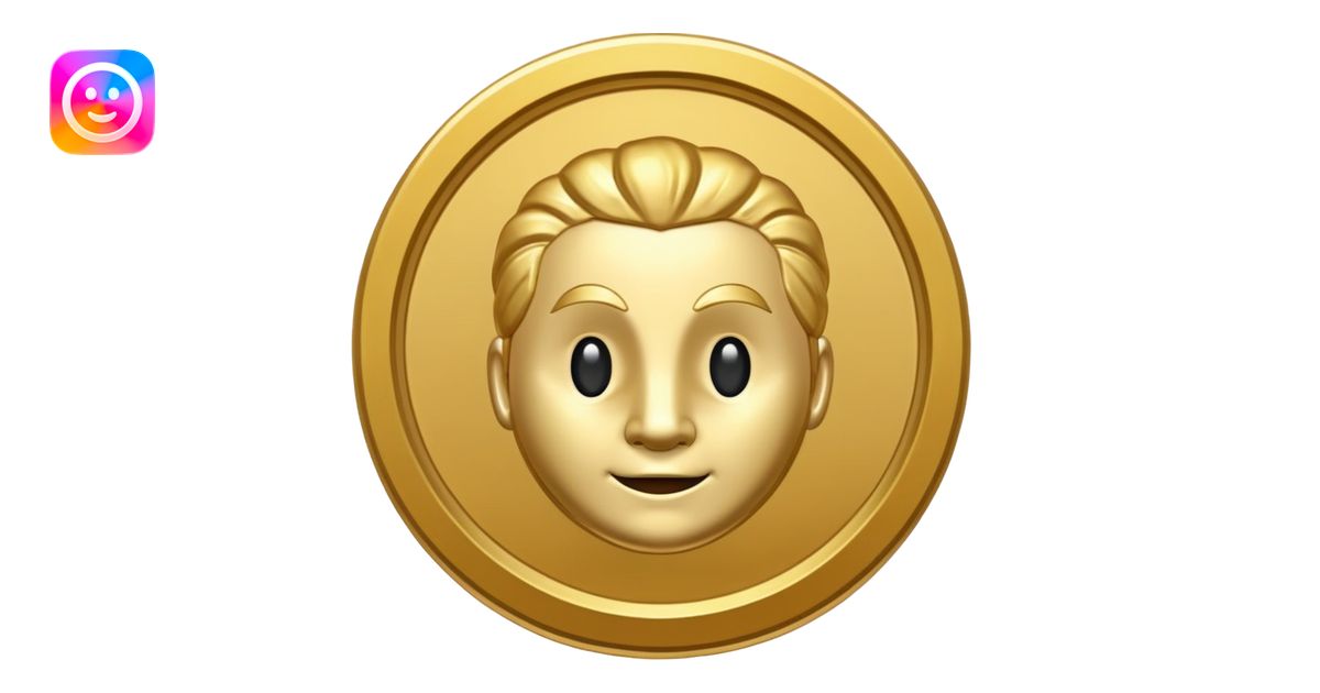 hey help me generate a flat golden token that has only ther head of my ...