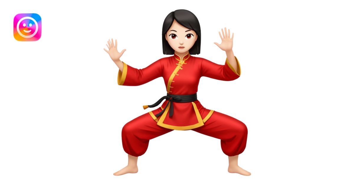 sexy chinese girl in traditional clothes doing kung fu emoji | AI Emoji ...