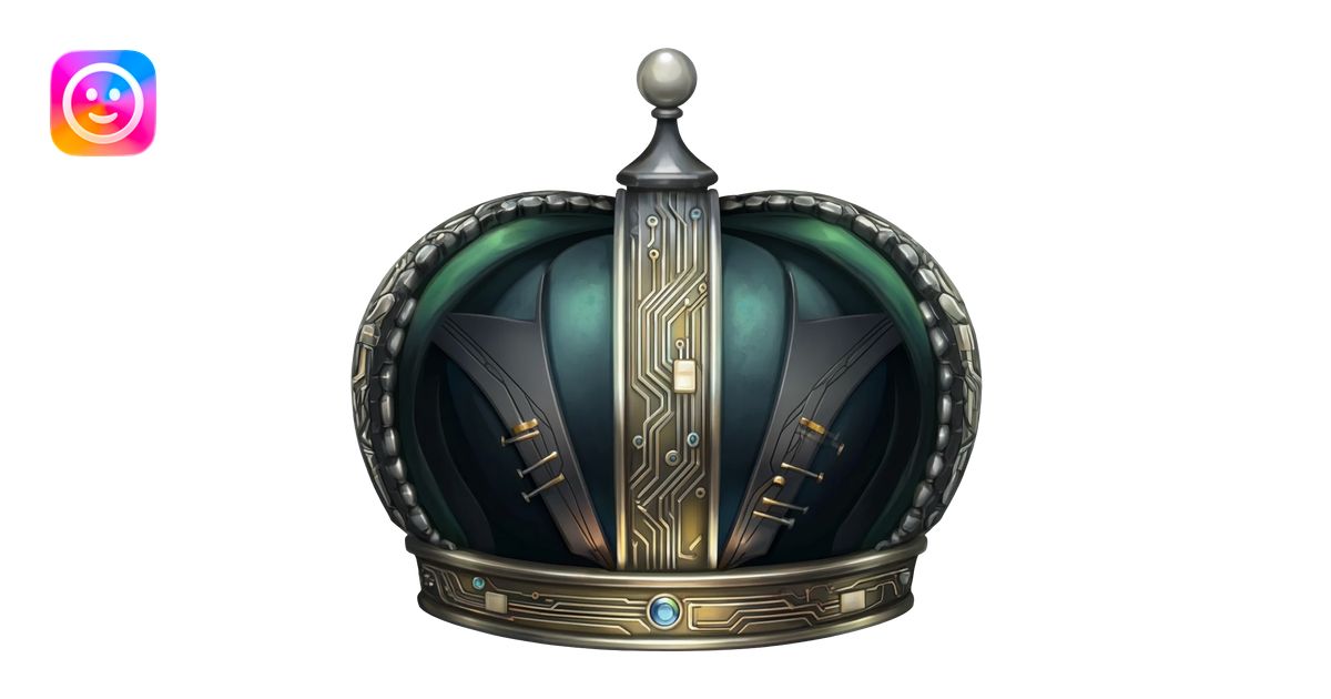 generate the most advanced black crown emoji | AI Emoji Generator