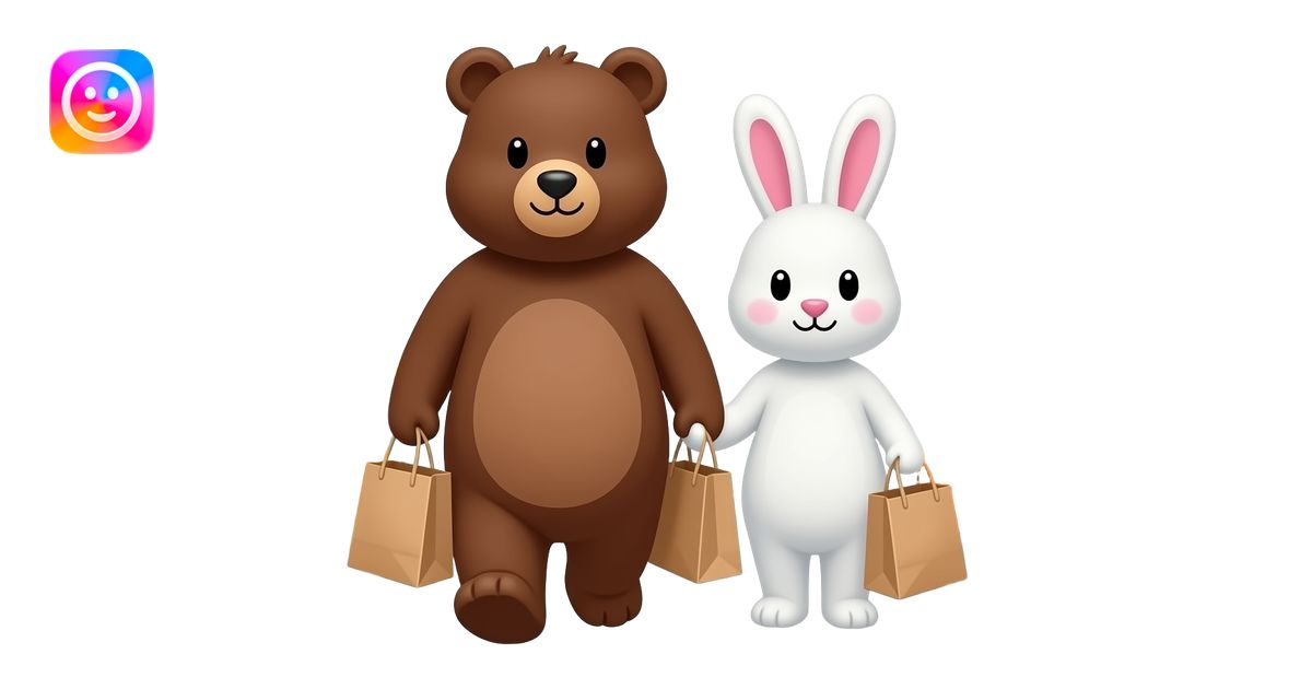 Use this example and create a GIF of brown bear traveling with white ...
