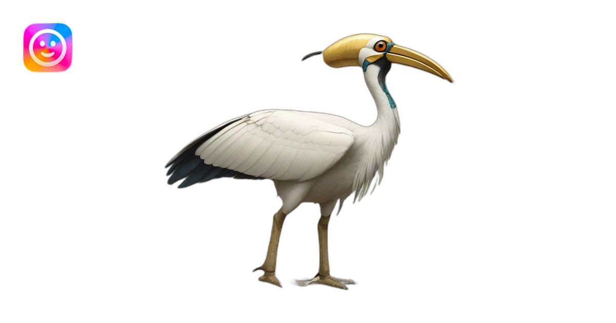 thoth egyptian god depicted as ibis emoji | AI Emoji Generator