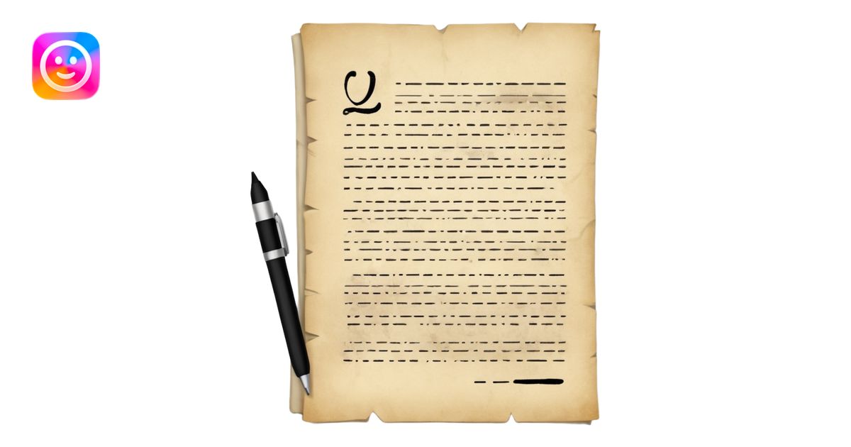 a screenplay manuscript emoji | AI Emoji Generator
