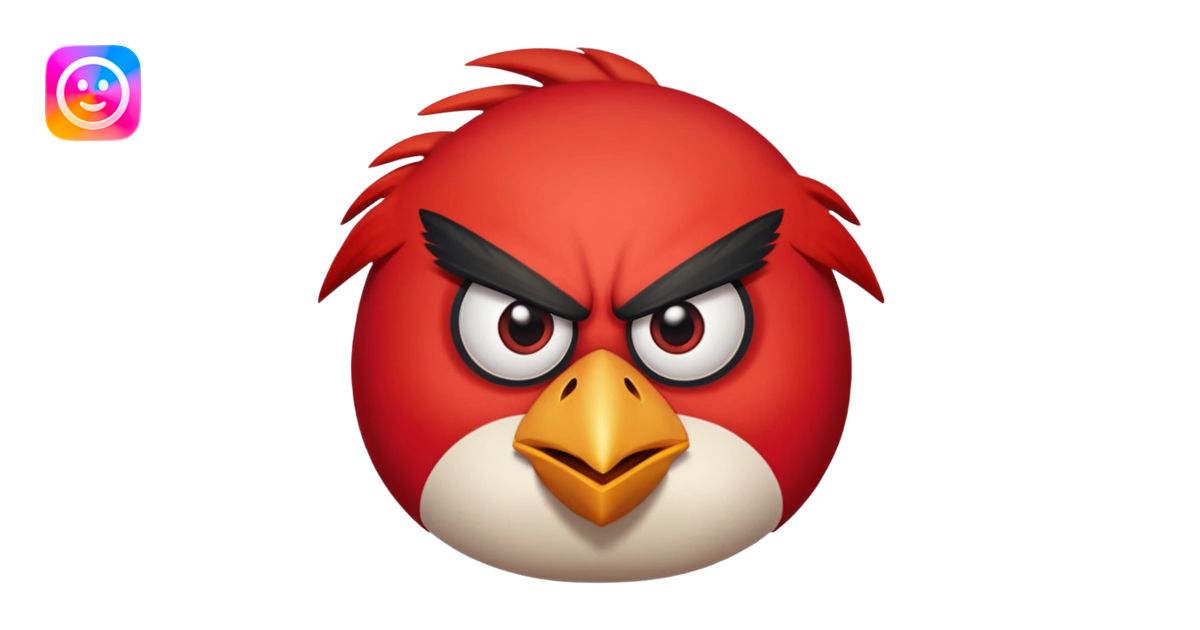 angry bird less realistic emoji | AI Emoji Generator