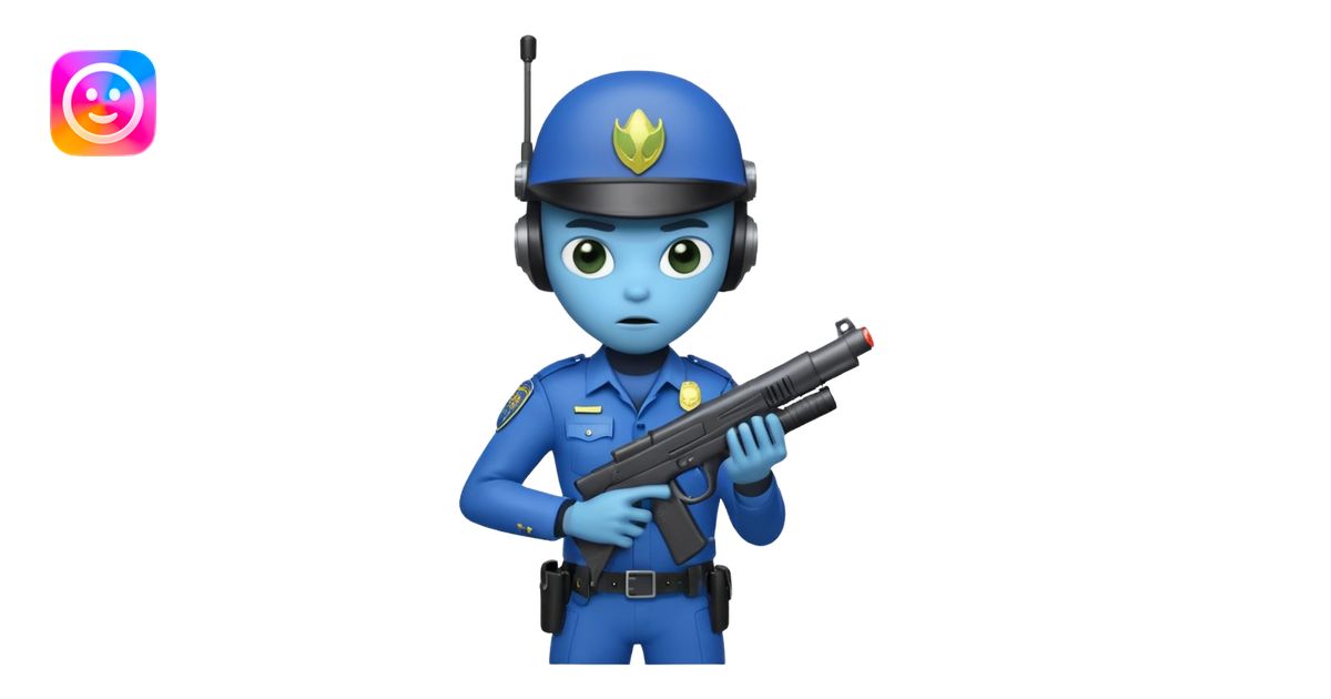 Alien police emoji | AI Emoji Generator