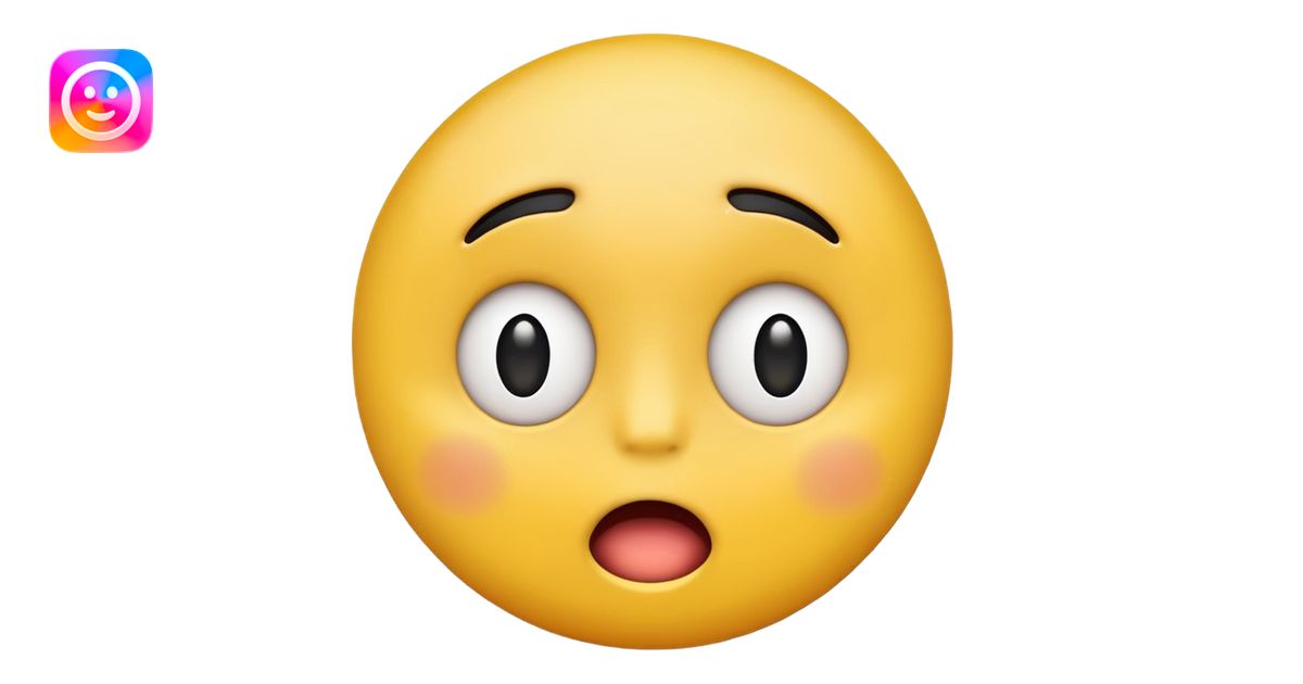 simple yellow circle face emoji, and that slightly surprised emoji | AI ...