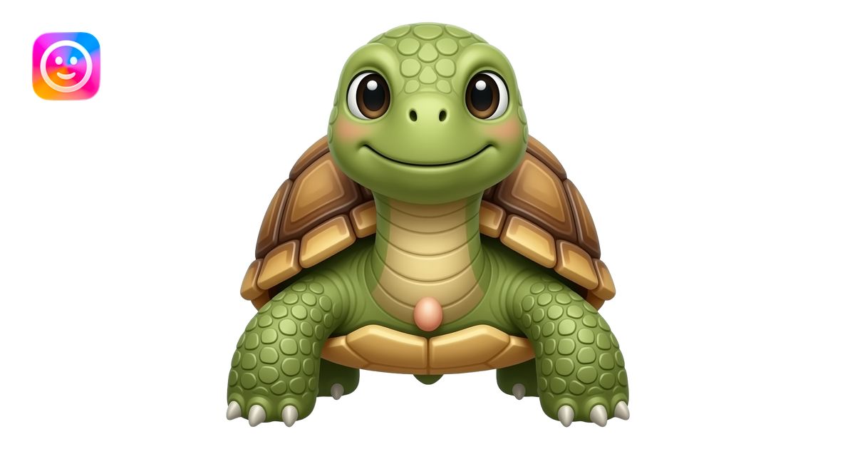 Same turtle with male balls bellow the neck emoji | AI Emoji Generator