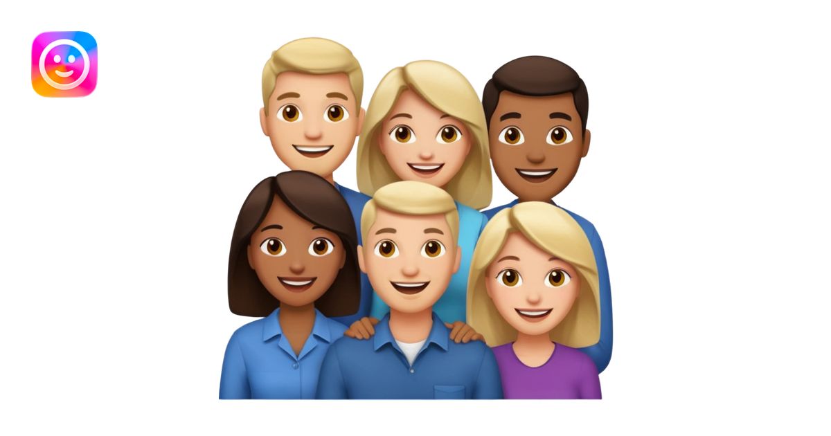 a group of 4 people all of SAME AGE GROUp two men n two women emoji ...
