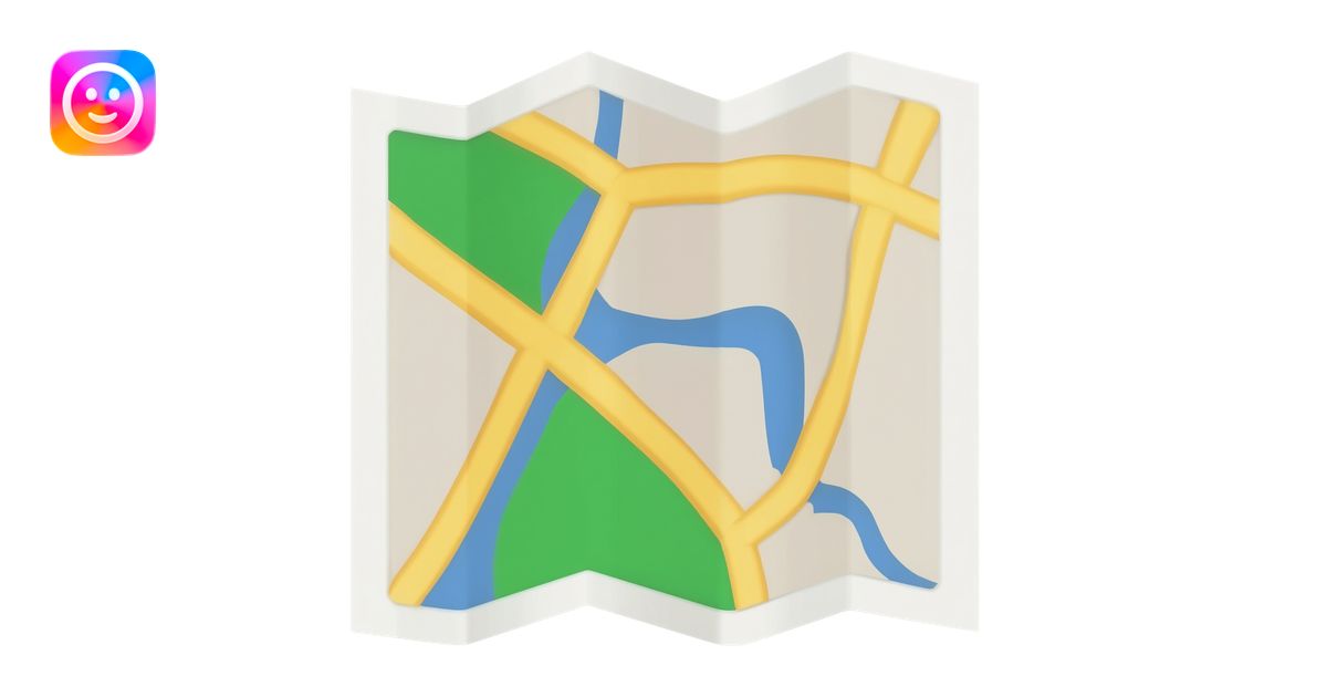 White paper 3d Google maps emoji | AI Emoji Generator
