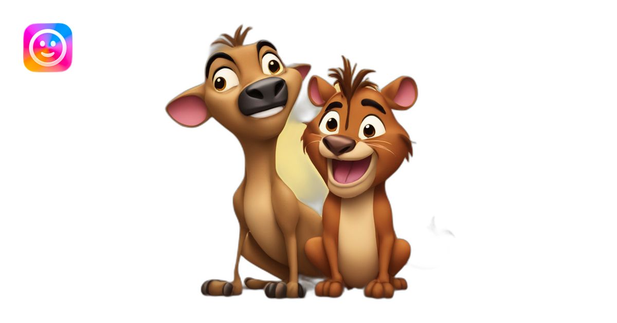 Timon & Pumbaa emoji | AI Emoji Generator