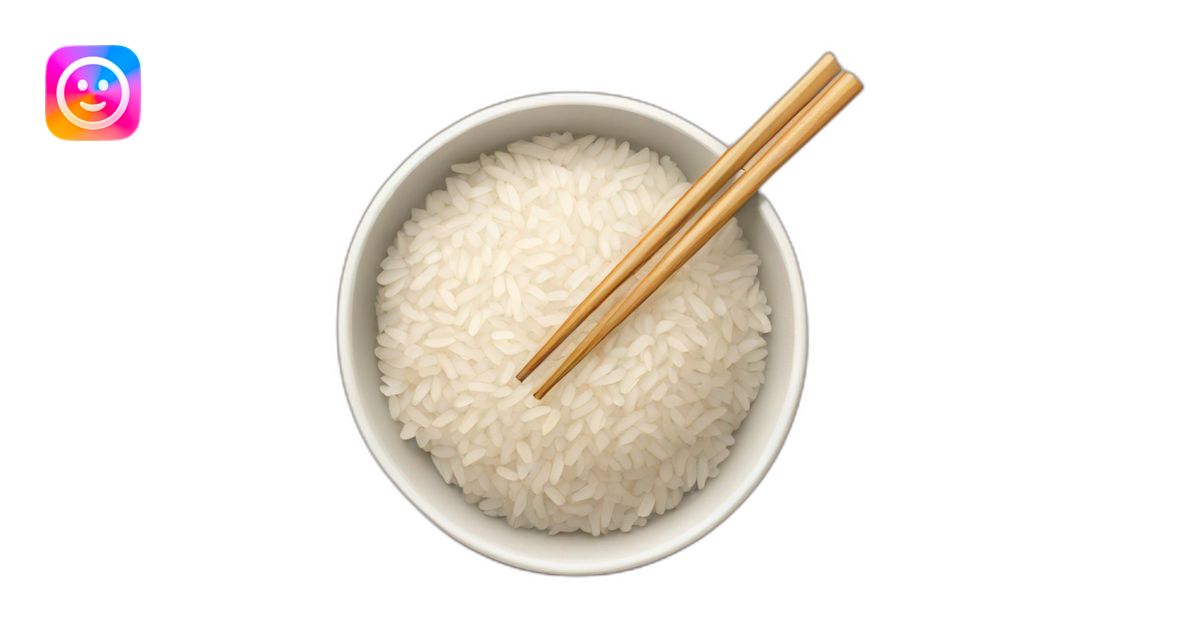Bowl of rice and chopsticks emoji | AI Emoji Generator