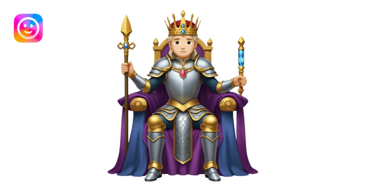 The Emperor tarot card emoji, inspired by Rider Waite Smith deck, regal ...