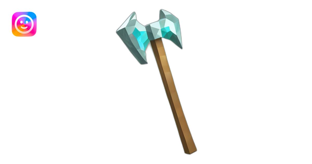 a diamond pickaxe from minecraft emoji | AI Emoji Generator