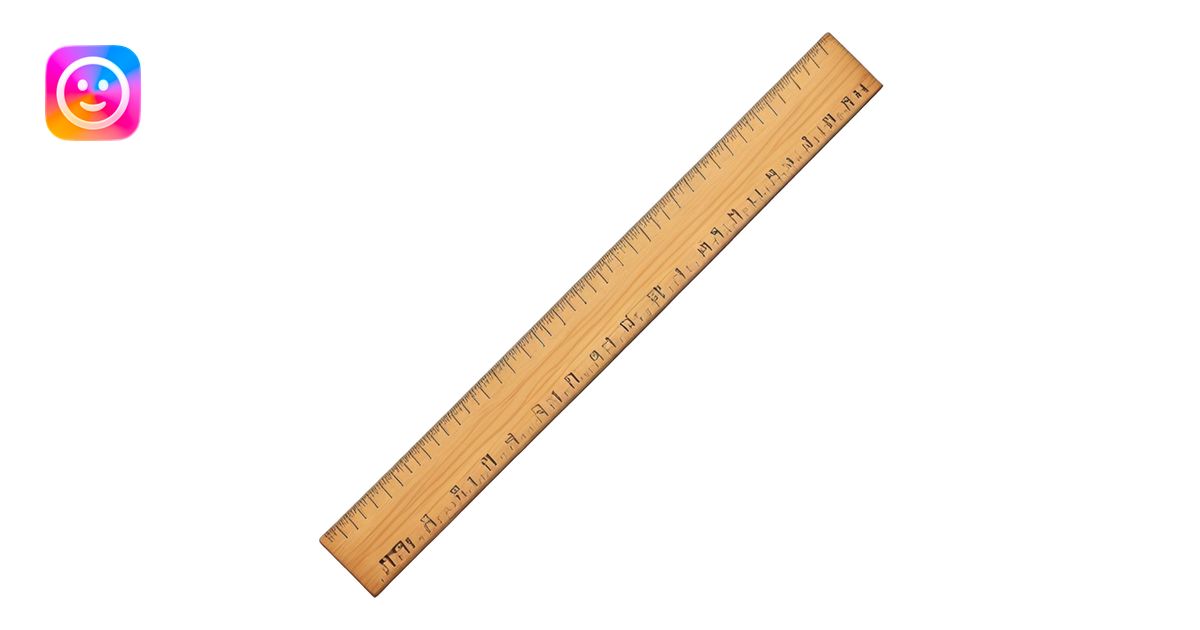 ruler with inch measurements emoji | AI Emoji Generator