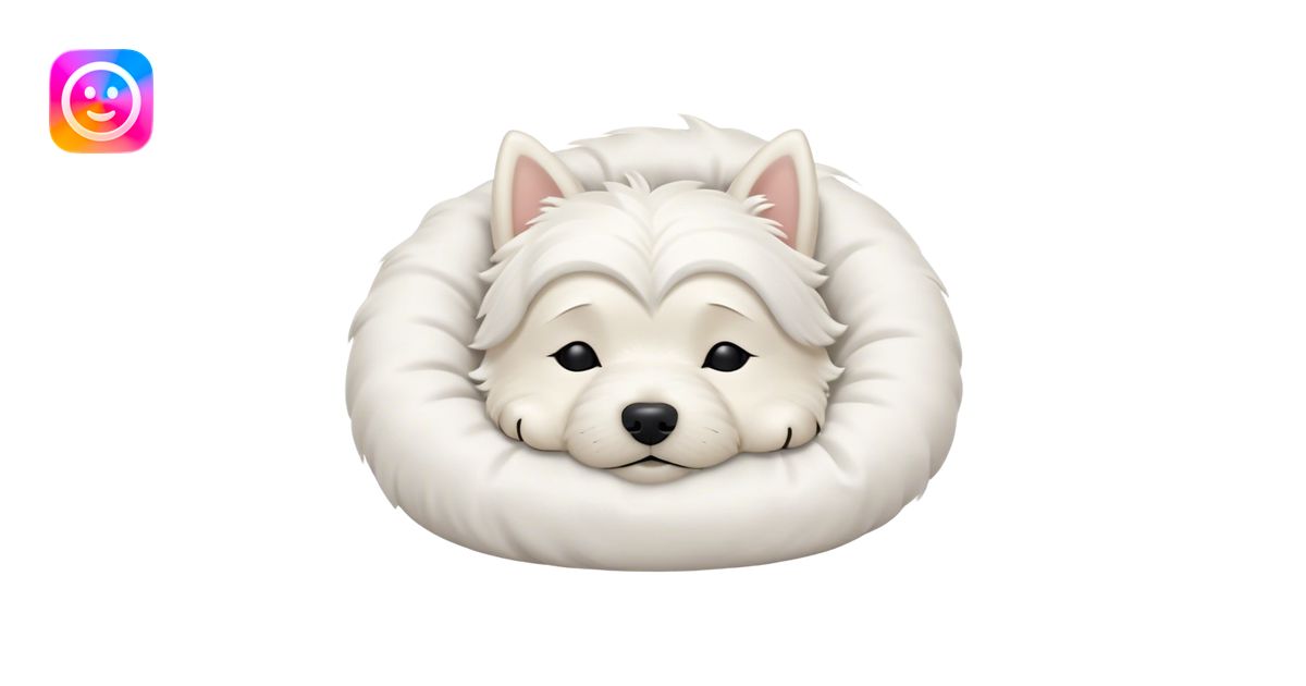 Meme-Worthy Cute Sleeping West Highland White Terrier Portrait Emoji ...