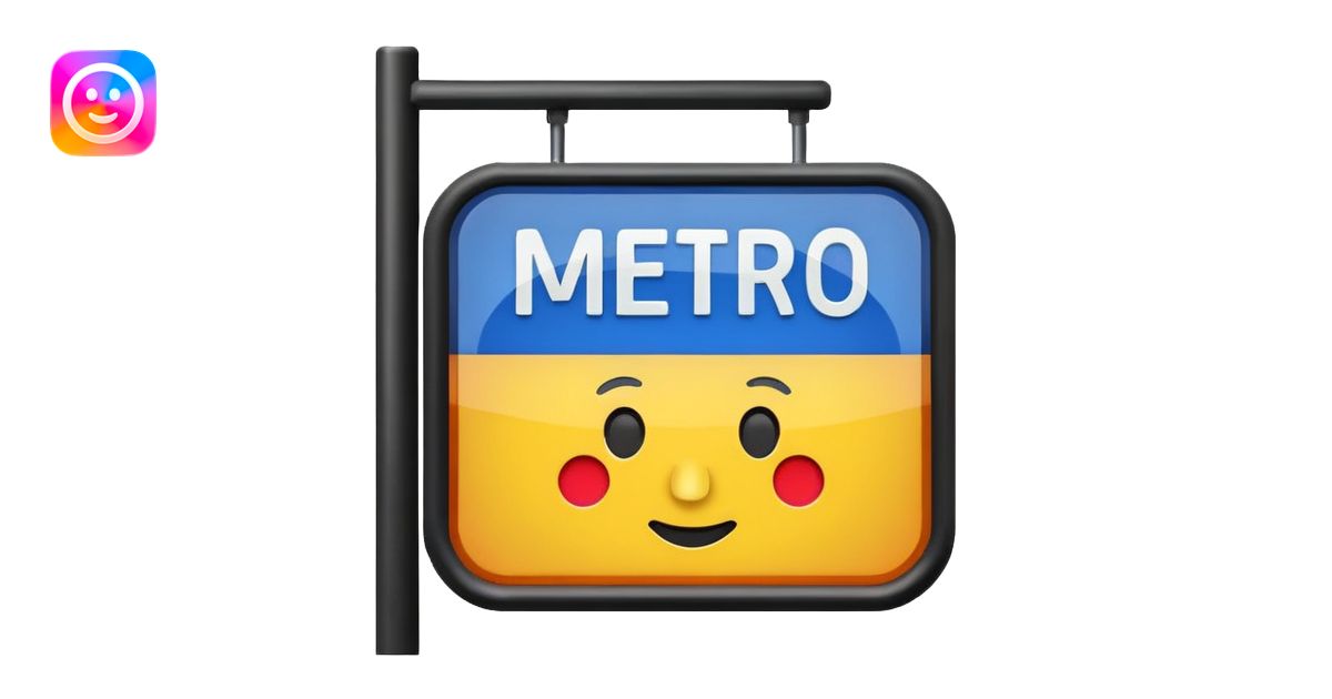 Typical wrote METRO you Can find in Paris emoji style with METRO emoji ...