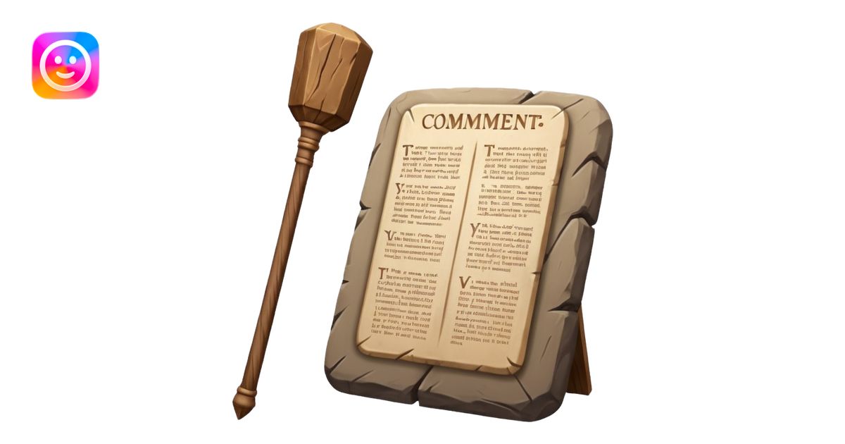 Ten commandments tablets and staff emoji | AI Emoji Generator