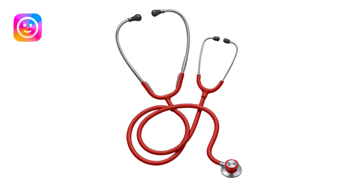 red stethoscope bolder emoji | AI Emoji Generator