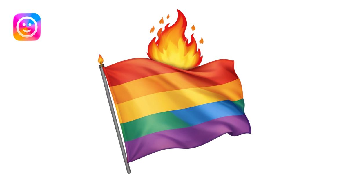 destroyed by fire lgbt flag emoji | AI Emoji Generator