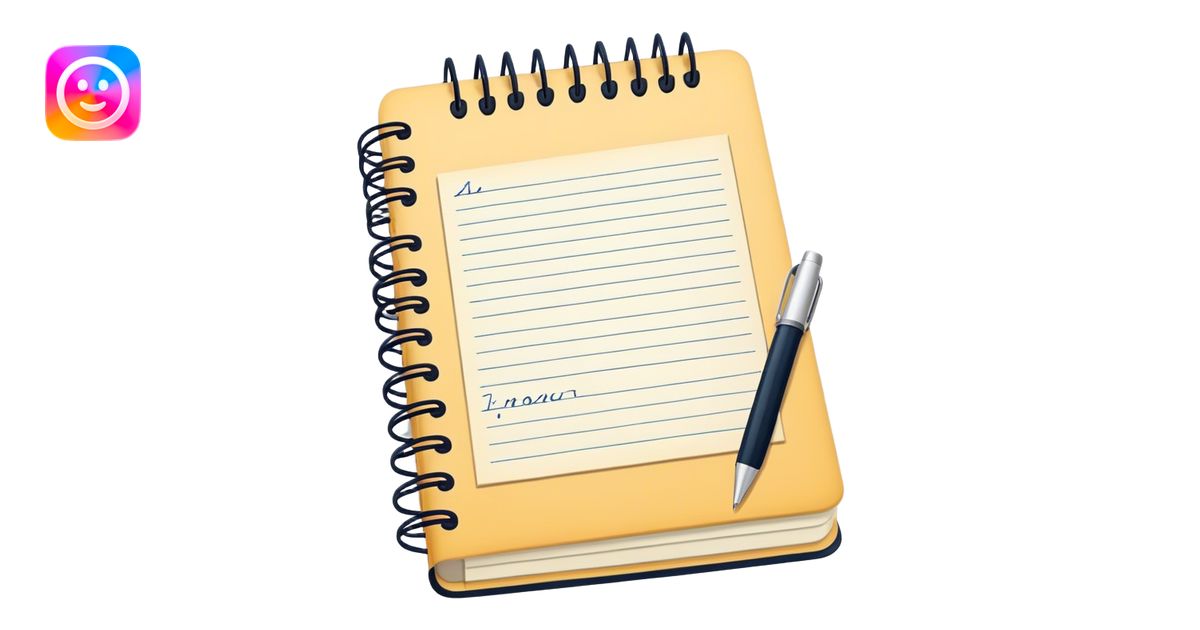 notebook with notes emoji | AI Emoji Generator