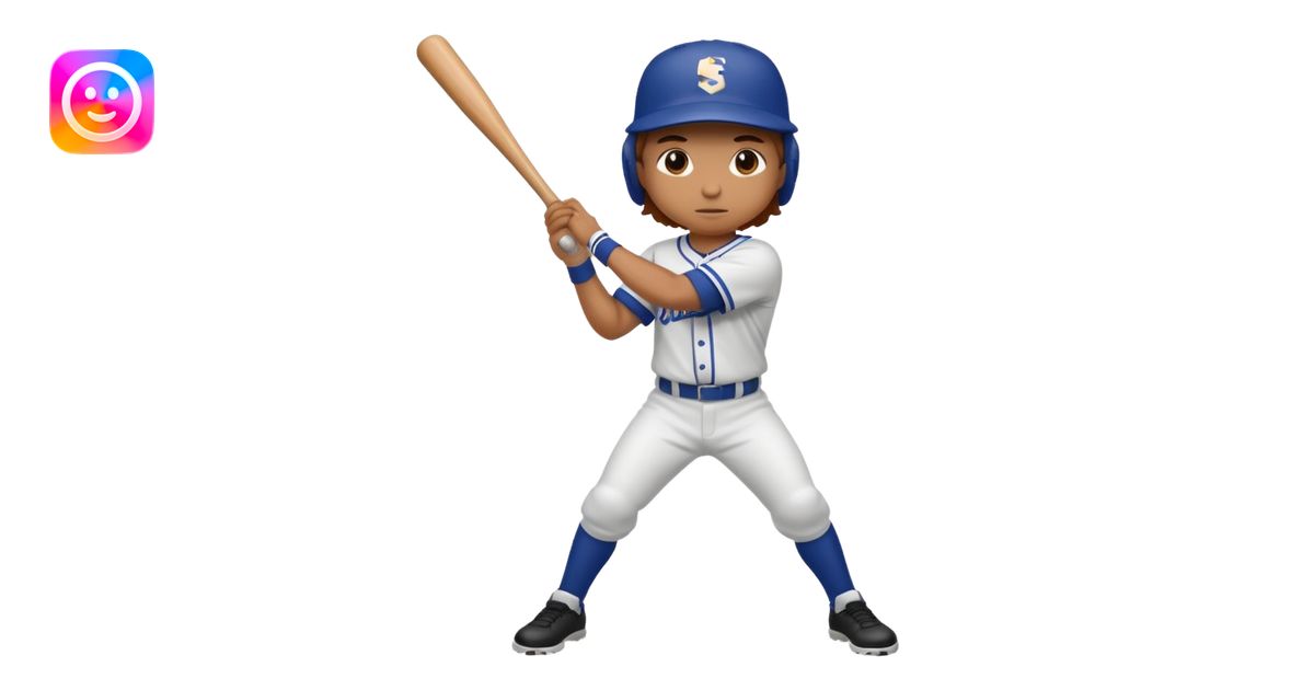 baseball player batting full body emoji | AI Emoji Generator