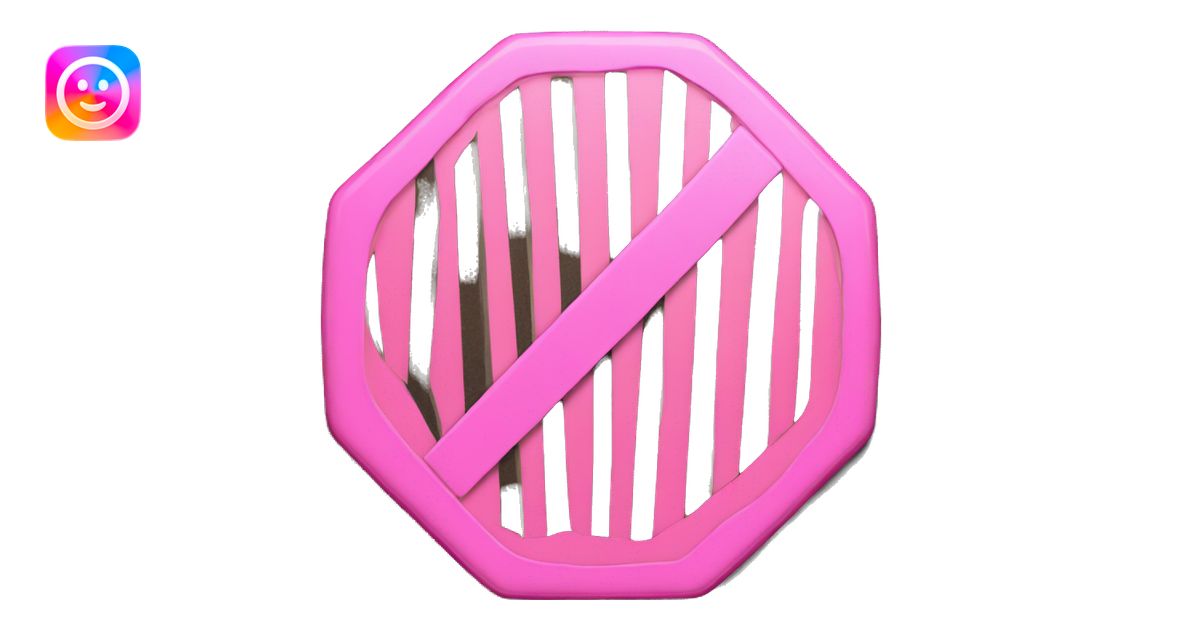 Pink stop sign emoji | AI Emoji Generator