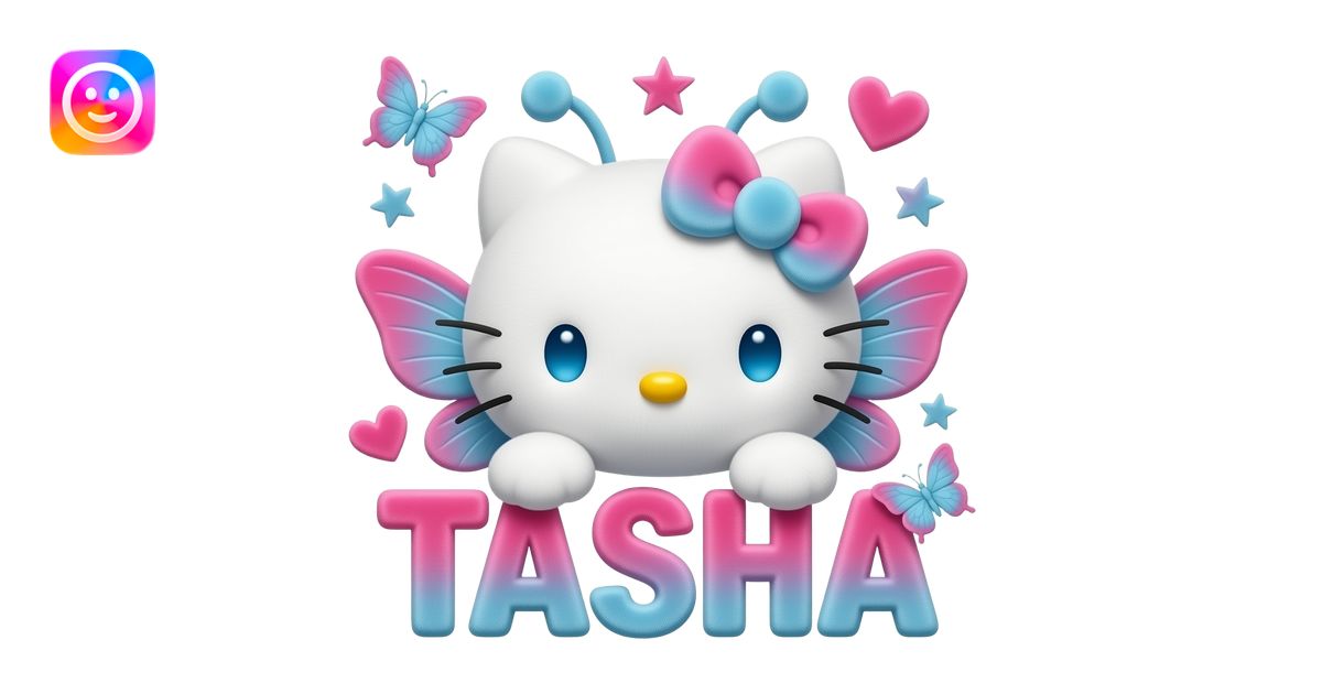 White velvety fur 3D hello kitty head, blue eyes, pink silver blue ...