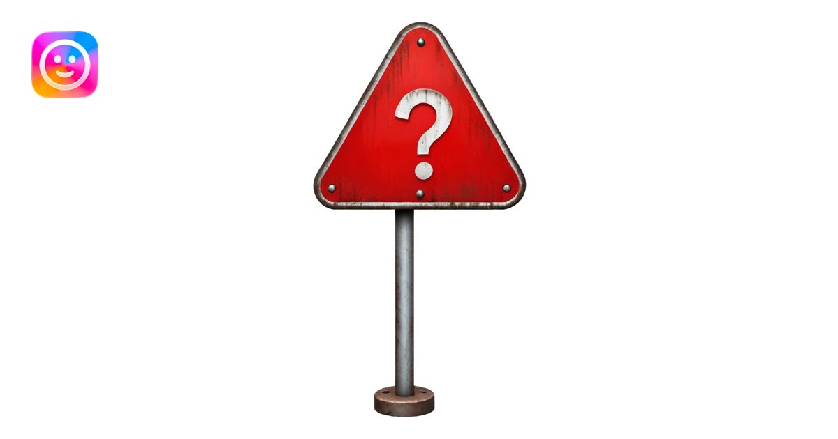 Make a red danger sign with a pole emoji | AI Emoji Generator