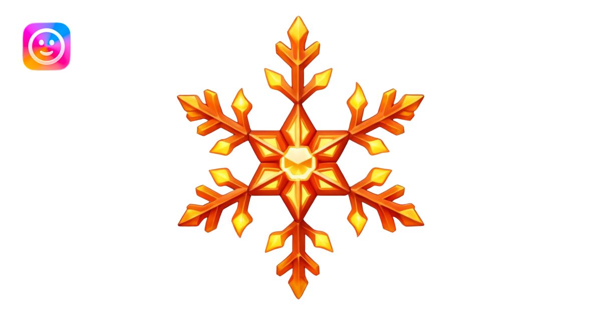 a fiery snowflake that is ignited emoji | AI Emoji Generator