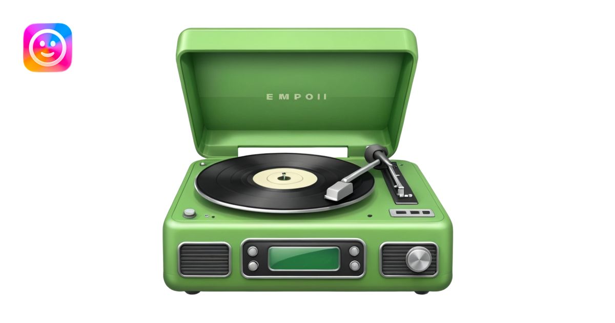 green record player emoji | AI Emoji Generator