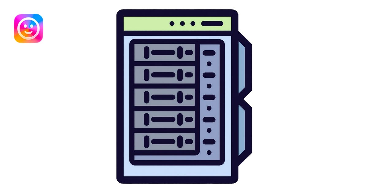 data center server rack icon | AI Emoji Generator