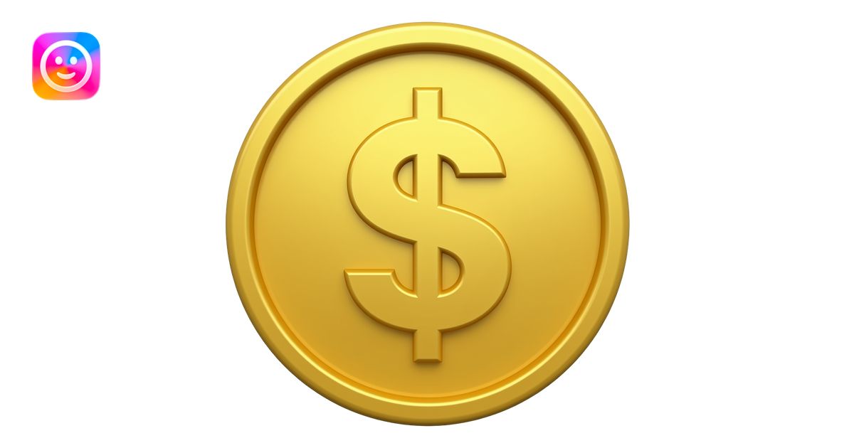 A highly detailed, realistic 3D gold coin featuring the classic money ...